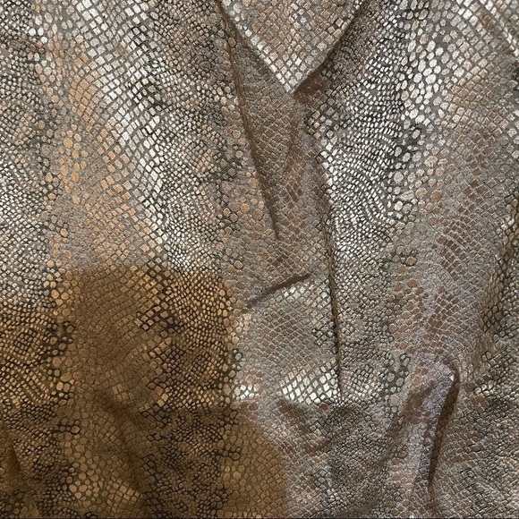 Lady Carol 70s Reptile Print Puff Sleeve‎ Dress sz Medium - Picture 6 of 11